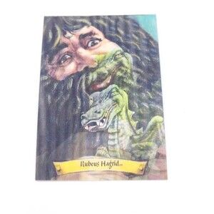 Harry Potter Chocolate Frog Card Illustrated Lenticular Rubeus Hagrid 2001 #6/12